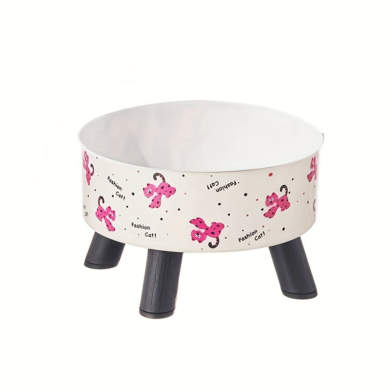 Cat Bowl, Elevated Stainless Steel Feeder with Non-Slip Base, 13.5 Ounce Cat Water Bowl, Pet Feeding or Water Bowl, Suitable for Cats and Small Dogs Feeding Bowl for Neck Protection