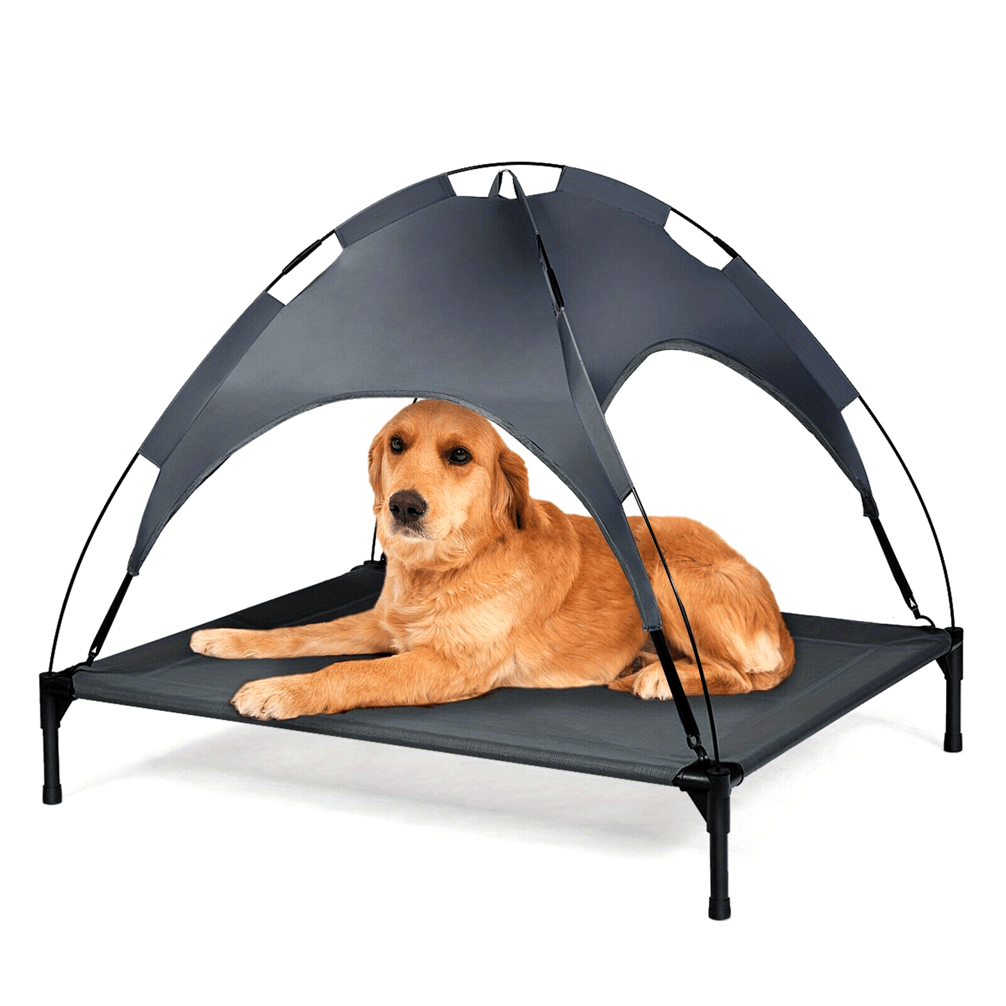 Costway Exlarge Elevated Raised Dog Pet Bed Cot Puppy Tent Waterproof Removeable Canopy