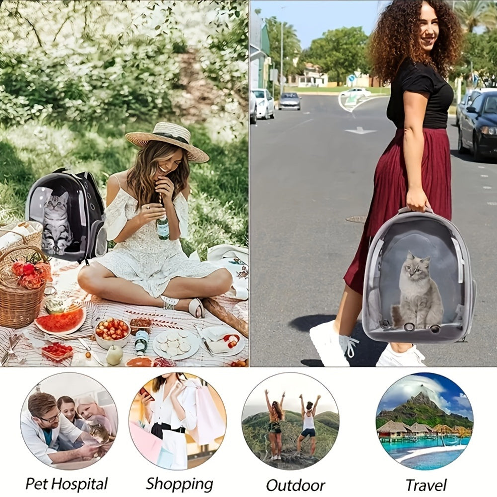 Astronaut Window Dog Cat Carrier Breathable Transparent Backpack Pet Travel Bag