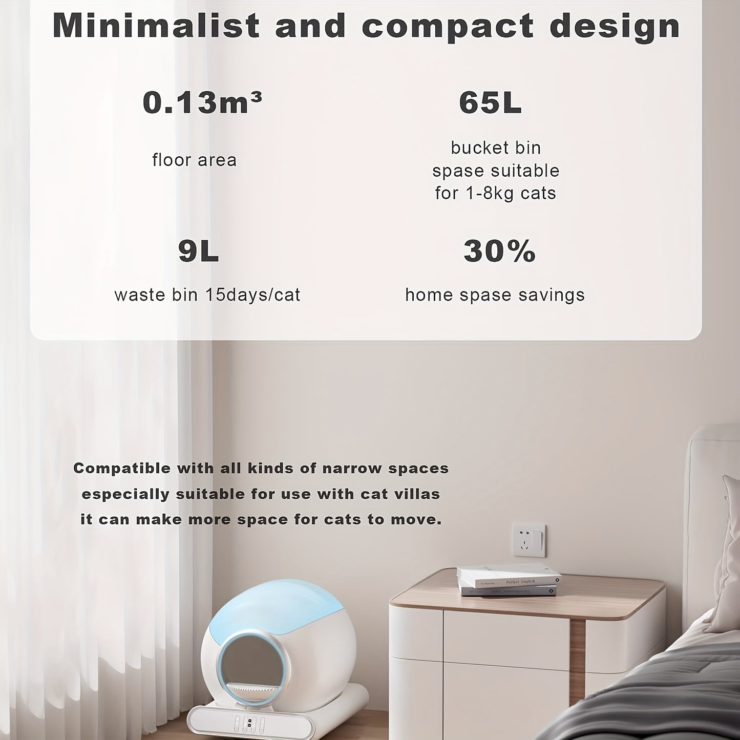 Upgraded Self-Cleaning Cat Litter Box - Self-Cleaning Box Odorless with Real-Time Monitoring And Safety Alarm