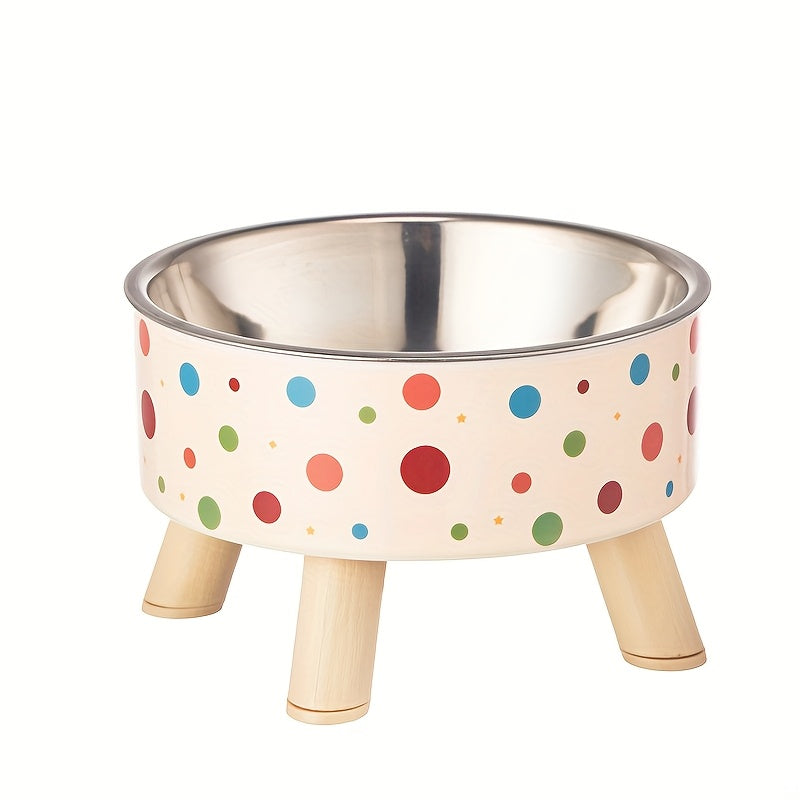 Cat Bowl, Elevated Stainless Steel Feeder with Non-Slip Base, 13.5 Ounce Cat Water Bowl, Pet Feeding or Water Bowl, Suitable for Cats and Small Dogs Feeding Bowl for Neck Protection