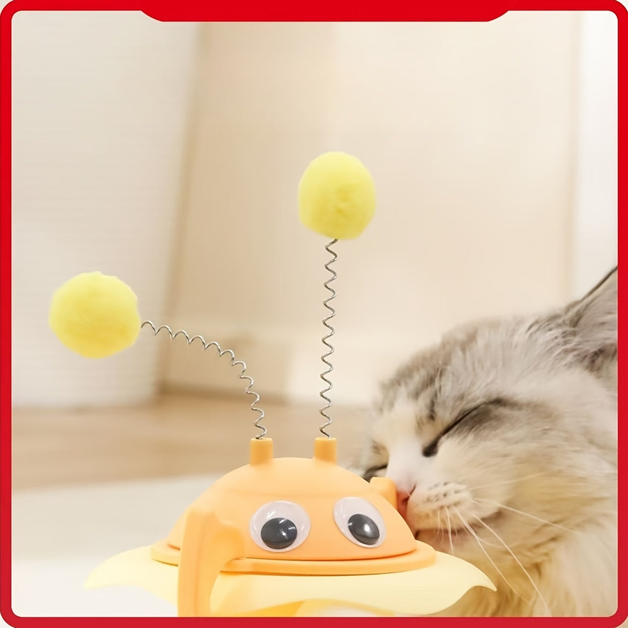 Bees Game Plate Ice Cream Cat Toy - Uncharged, No Battery, Plastic Material