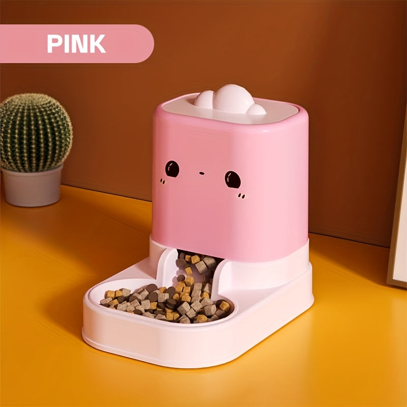 1pc Cat Food Automatic Feeder All-in-One Cute Cloud Cat Ear Feeder Household Pet Water Dispenser