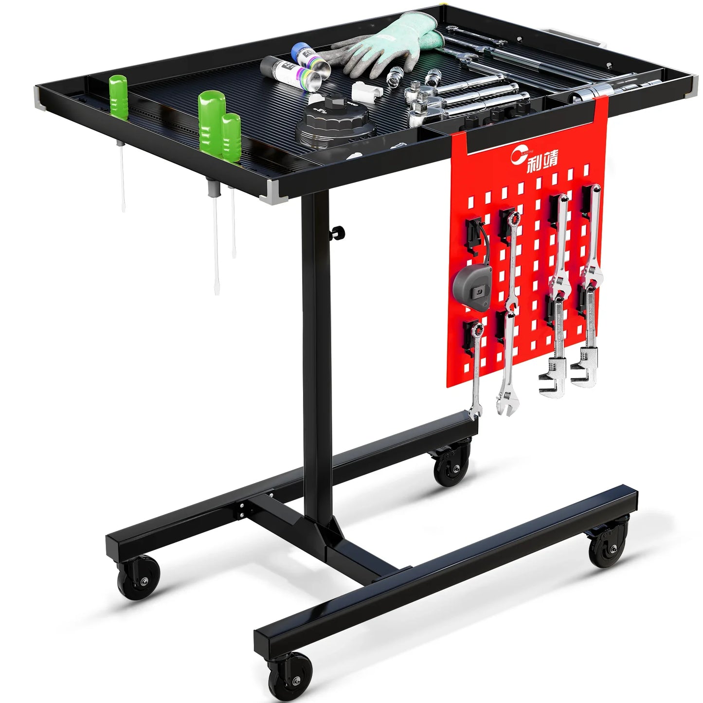 The Most Popular Height Adjustable Auto Maintenance Trolley 1.2mm Thickened Body Workbench for Engine Repair