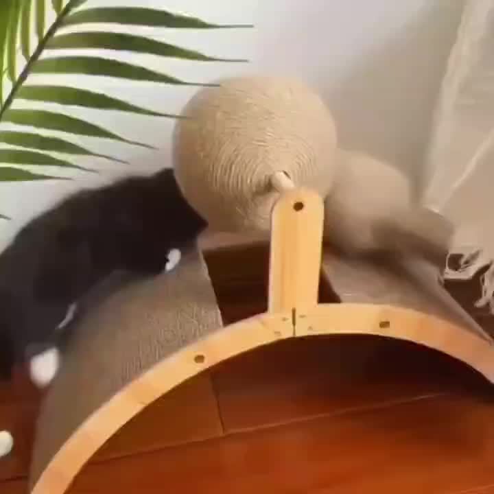 Cat Scratch Ball Cat Scratching Toy Inclined Scratcher Rope Ball Suitable for Indoor Cats Interactive Pet Toy