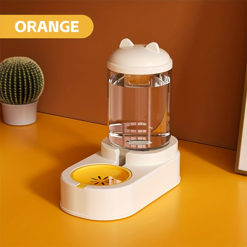 1pc Cat Food Automatic Feeder All-in-One Cute Cloud Cat Ear Feeder Household Pet Water Dispenser