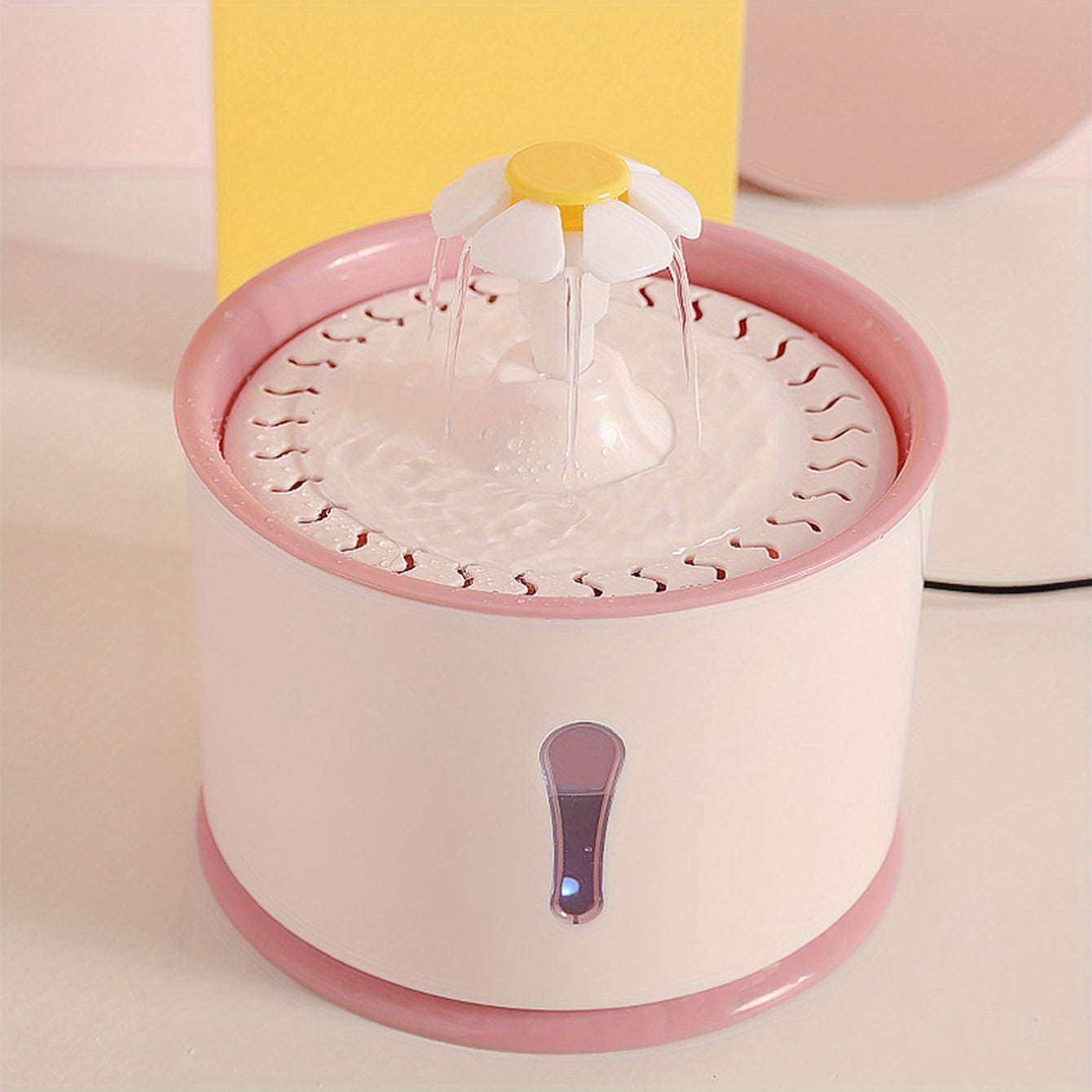 MIAOQUANJI Smart Pet Water Dispenser with Automatic Recirculation, Live Water Drinking Machine, Cat Feeder, Low Frequency Sound for Drinking Purification and Filtration, Without Battery