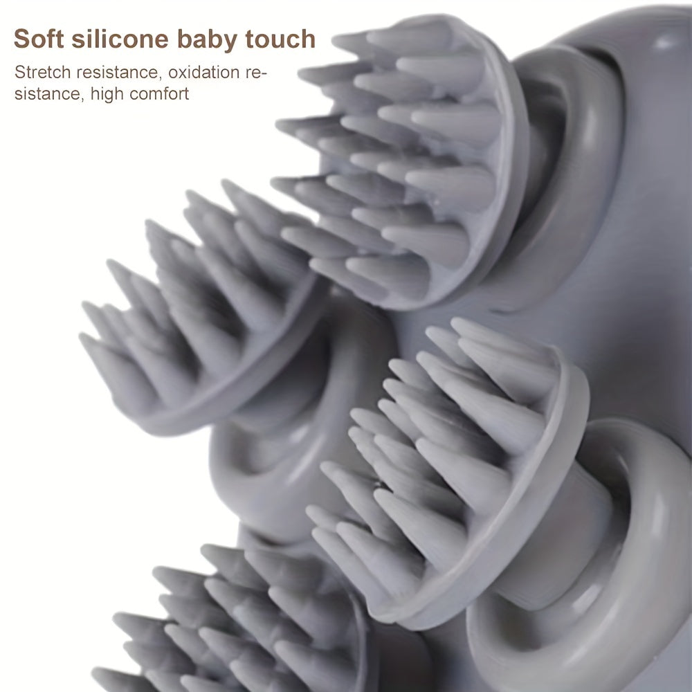 4 Silicone Massage Heads Pet Head Massager: Imitate Human Fingers For Cats & Dogs!