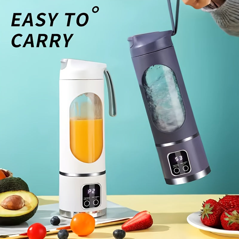 A Portable USB Rechargeable Blender And Juicer That Is Easy to Clean, Ideal for Making Fruit And Vegetable Drinks, Milkshakes, with Sizes Varying from 10.14 Ounces to 16.91 Ounces.