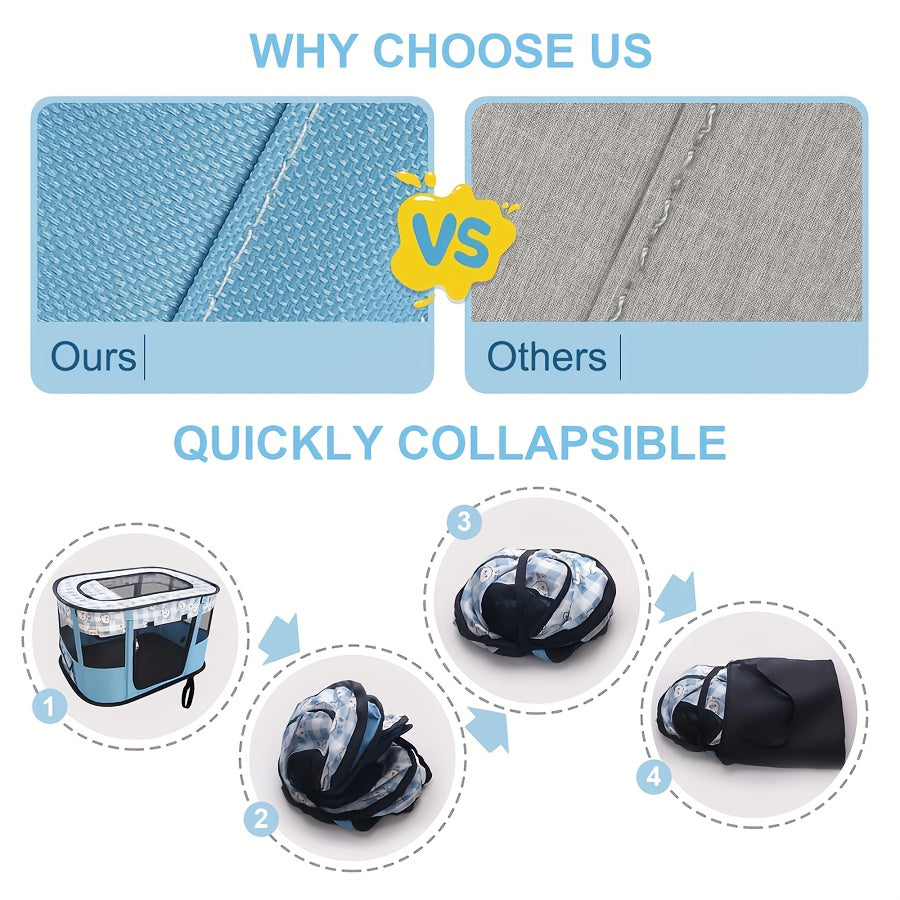 M.L/XL/XXL Portable Foldable Pet Playpen, Collapsible Crates Kennel for Dog, Cat, and Rabbit, Travel Playpen, Dog and Cat Playpen, Dog Tent Puppy Playground for Indoor/Outdoor