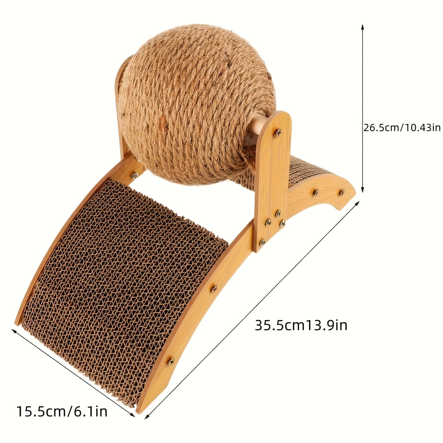 Cat Scratch Ball Cat Scratching Toy Inclined Scratcher Rope Ball Suitable for Indoor Cats Interactive Pet Toy