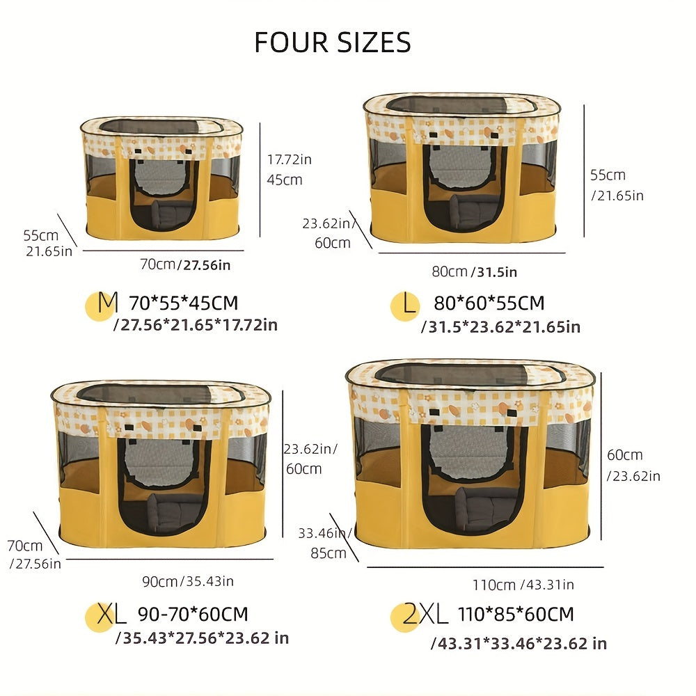 M.L/XL/XXL Portable Foldable Pet Playpen, Collapsible Crates Kennel for Dog, Cat, and Rabbit, Travel Playpen, Dog and Cat Playpen, Dog Tent Puppy Playground for Indoor/Outdoor
