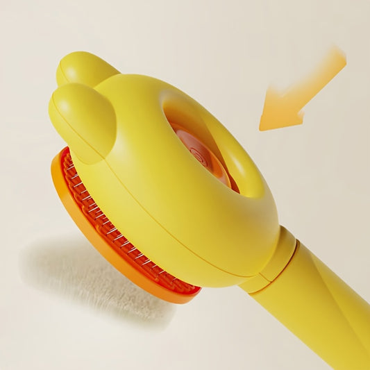 PetPro Self-Cleaning Slicker Brush - Stainless Steel Bristles, Ergonomic Grip, Durable | 1pc Pet Grooming Tool for Cats and Dogs