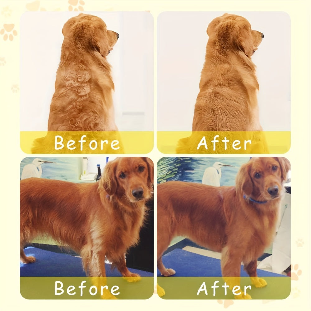 USB Rechargeable Cat Grooming Brush: Detangling, Self-Cleaning Massage Comb with Low-Voltage Safety