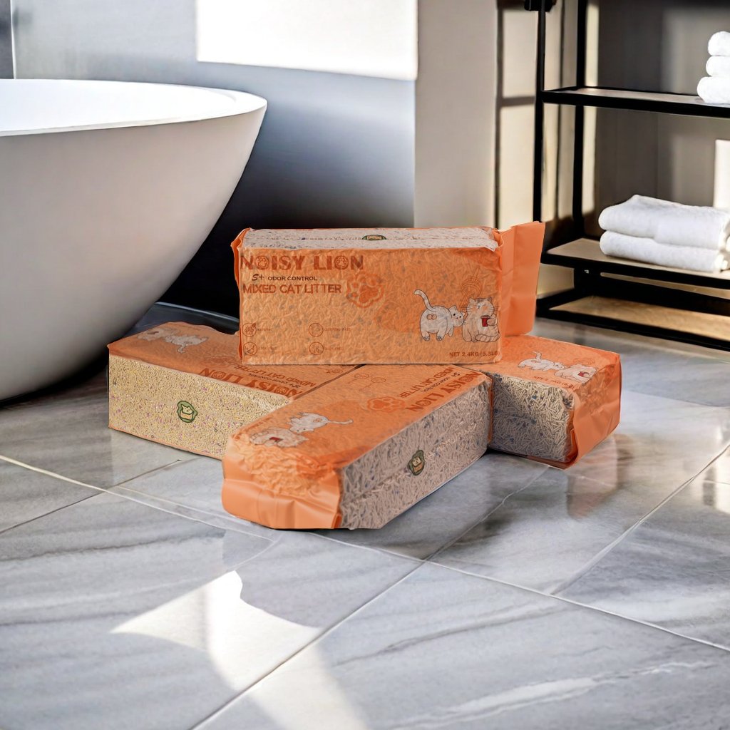 Natural Clumping Tofu Cat Litter - Superior Odor Control, Flushable, Ultra Absorbent, Natural Ingredients, Water-Soluble, Dust-Free Less Scattering