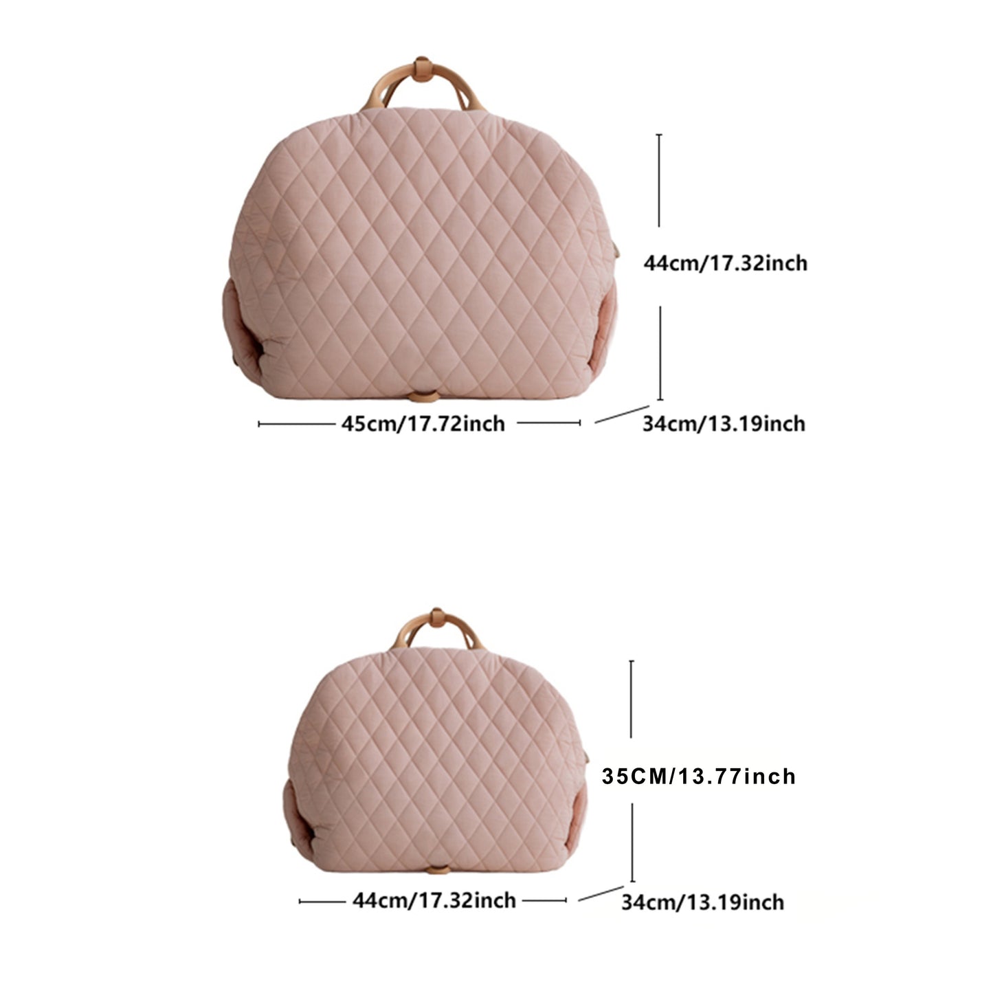 [Durable Polyester] Light Gray Quilted Pet Car Seat with Leash | Durable Polyester | Secure Straps & Adjustable Headrest Pillow | Pet Travel | Outdoor Adventures | Secure Pet Carrier