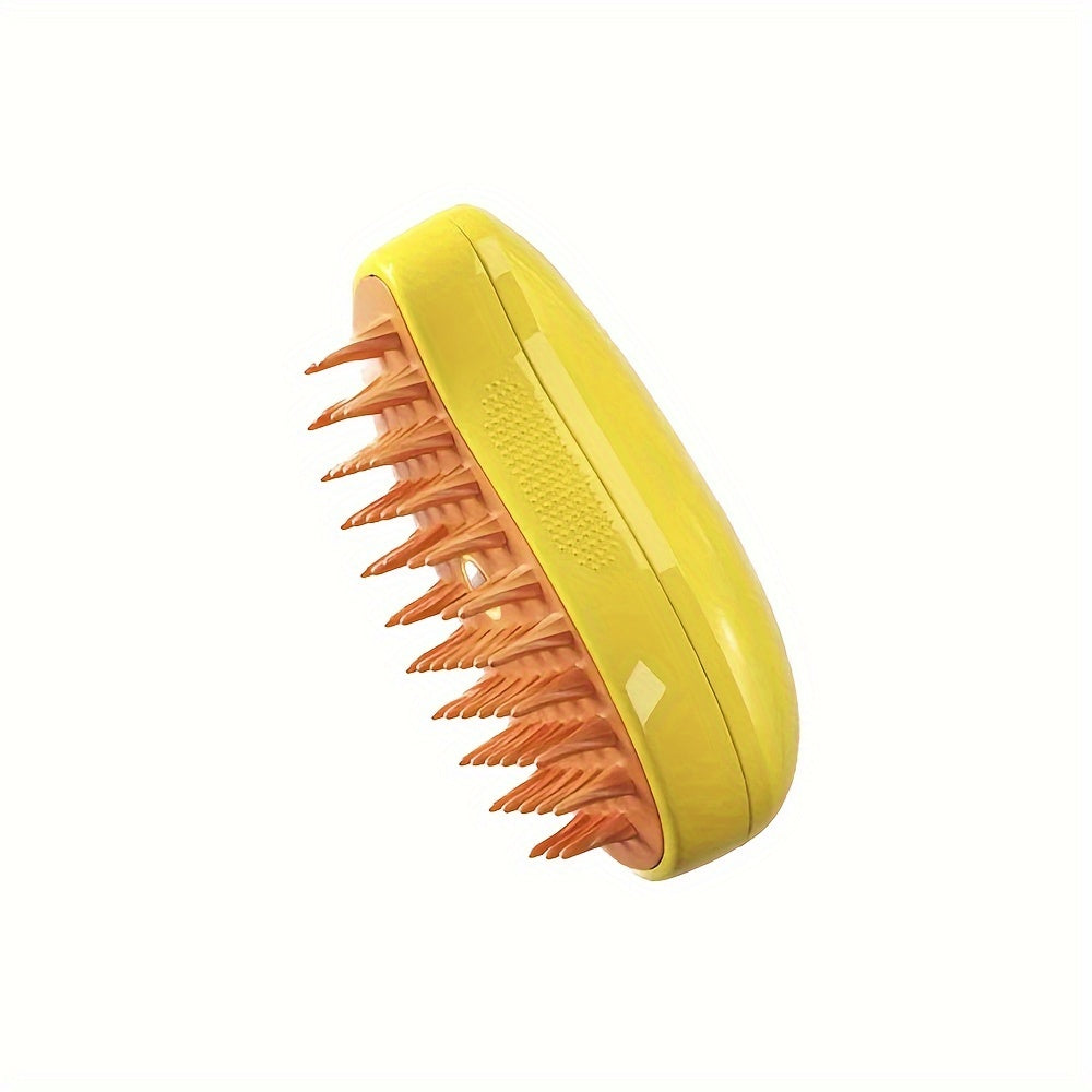 USB Rechargeable Cat Grooming Brush: Detangling, Self-Cleaning Massage Comb with Low-Voltage Safety