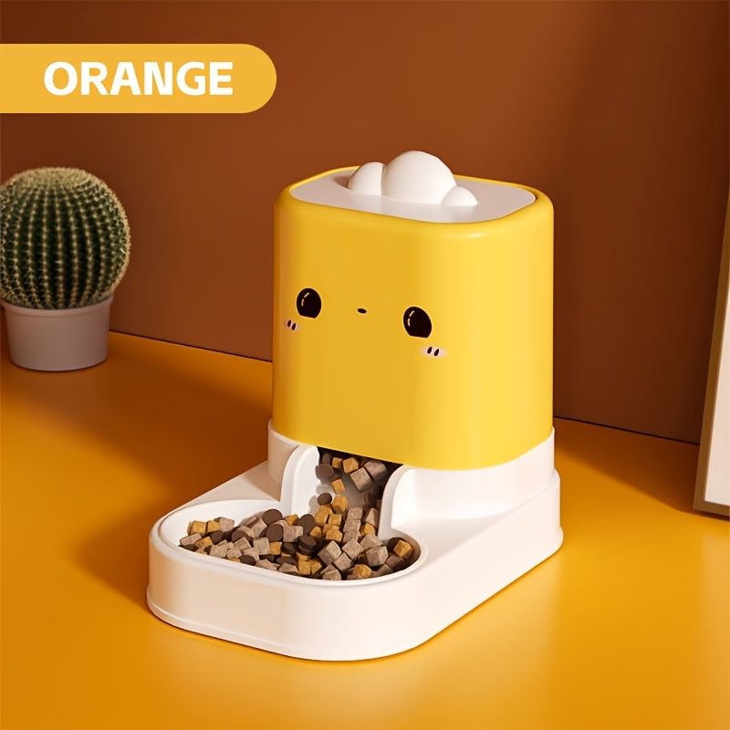 1pc Cat Food Automatic Feeder All-in-One Cute Cloud Cat Ear Feeder Household Pet Water Dispenser