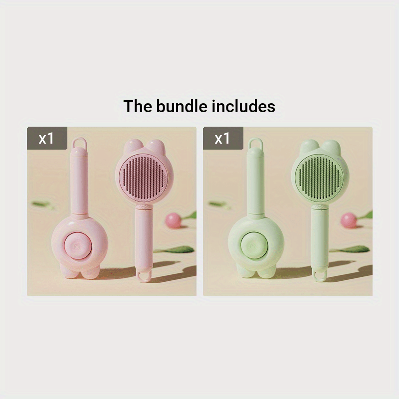 PetPro Self-Cleaning Slicker Brush - Stainless Steel Bristles, Ergonomic Grip, Durable | 1pc Pet Grooming Tool for Cats and Dogs