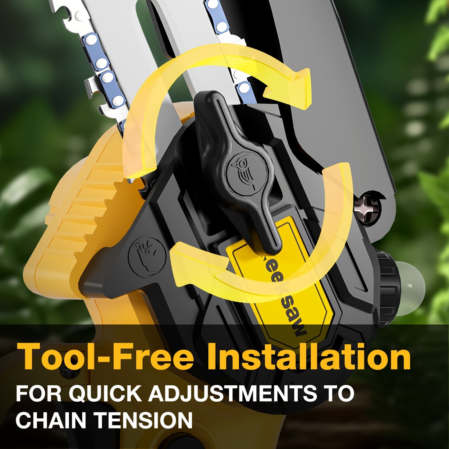 Zeeksaw 6-Inch Cordless Mini Chainsaw Kit with 2 Large Capacity Batteries, Pruning Saw, Security Lock, and Accessories - Ideal for Wood Cutting, Trimming & Woodworking, Includes Protective Gear, Valentine's Day Gift