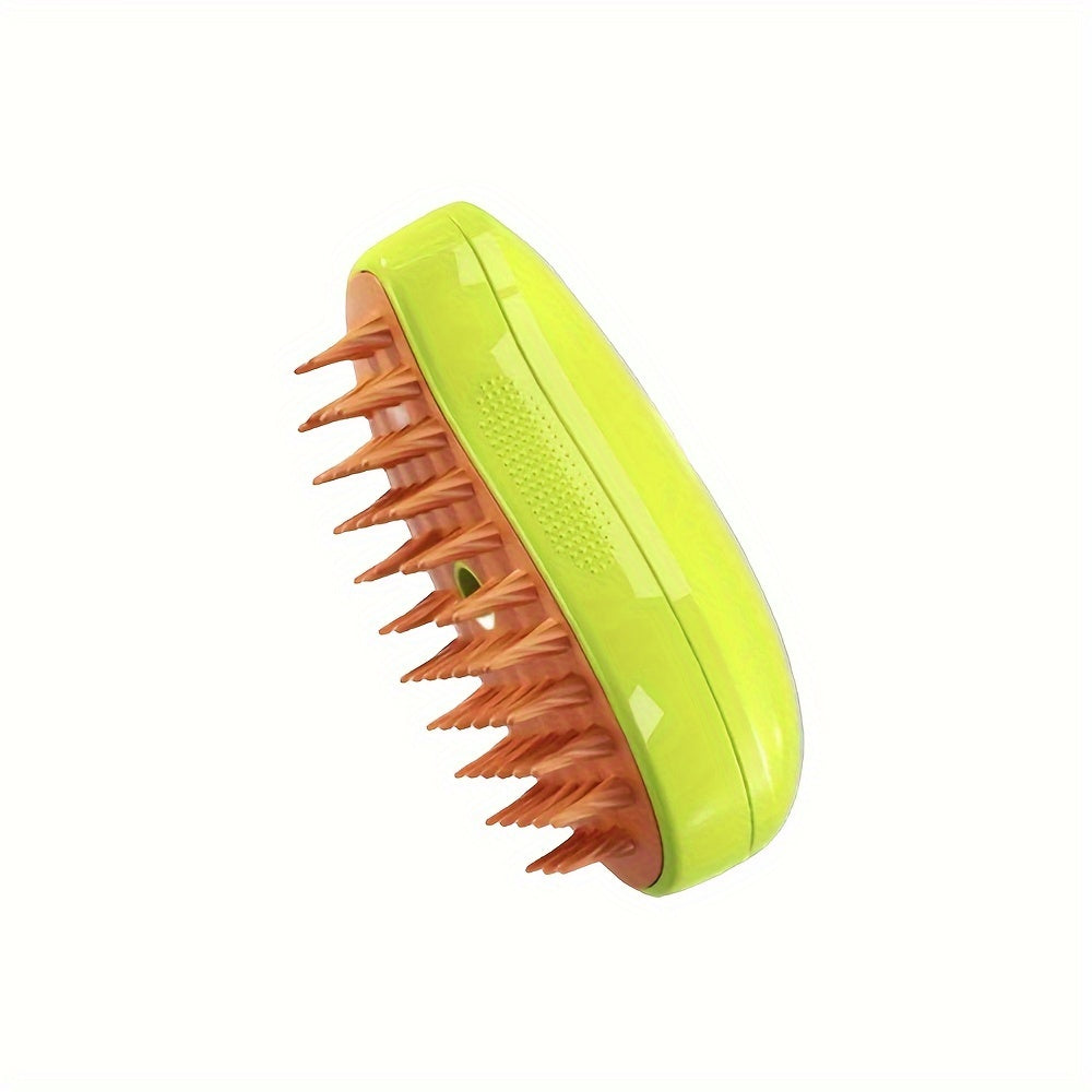 USB Rechargeable Cat Grooming Brush: Detangling, Self-Cleaning Massage Comb with Low-Voltage Safety