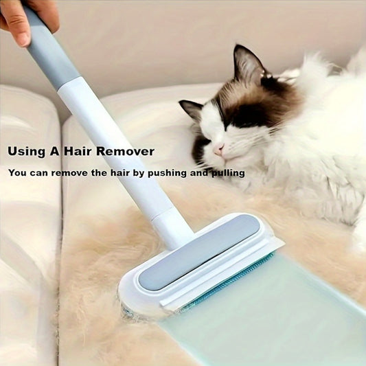 Reusable Pet Hair Remover Brush for Dogs & Cats - Multifunctional Fur & Lint Roller, Dual-Directional Sticky Hair Removal Tool for Sofa, Carpets - Easy-to-Clean Household Cleaning Aid, Plastic Material