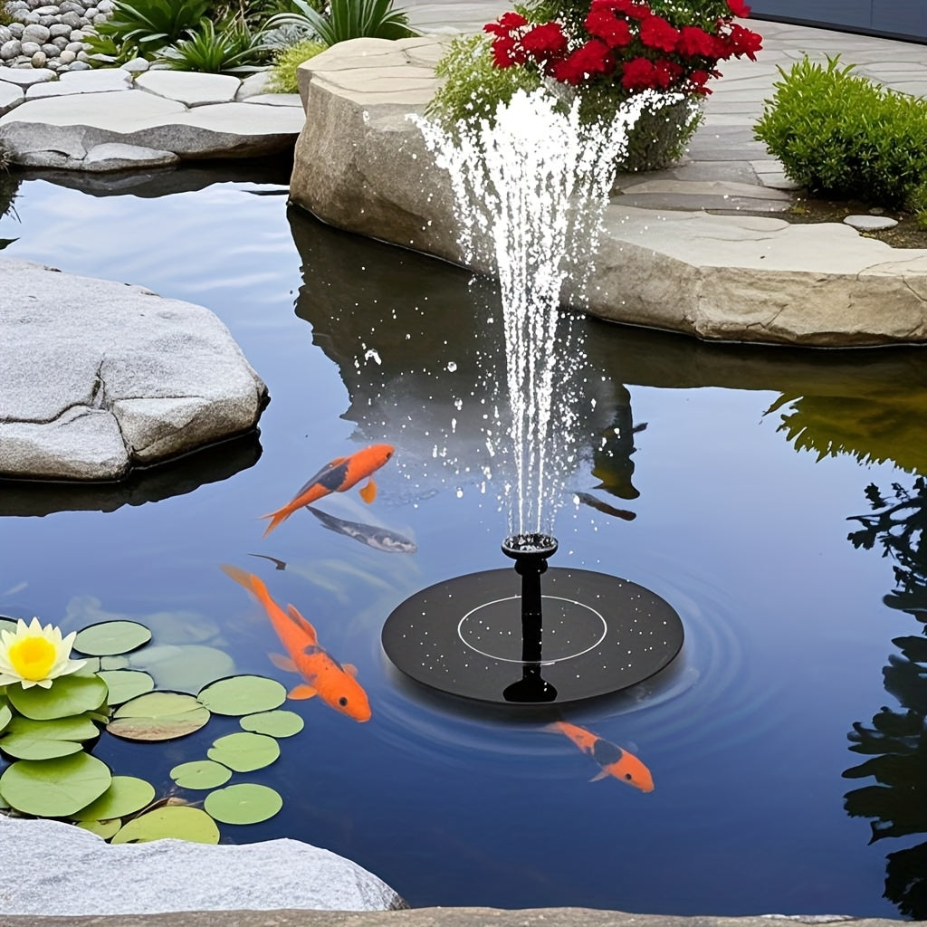 Solar-Powered Automatic Fountain with 6 Nozzles,, for Blue Bird Bath for Gardens, Ponds, Fish Tanks & Outdoor Use – Durable Plastic Design with Solar Panel for Continuous Water Flow, Bird Bathing Station | Solar Birdbath | Energyefficient Pump, Solar Wate