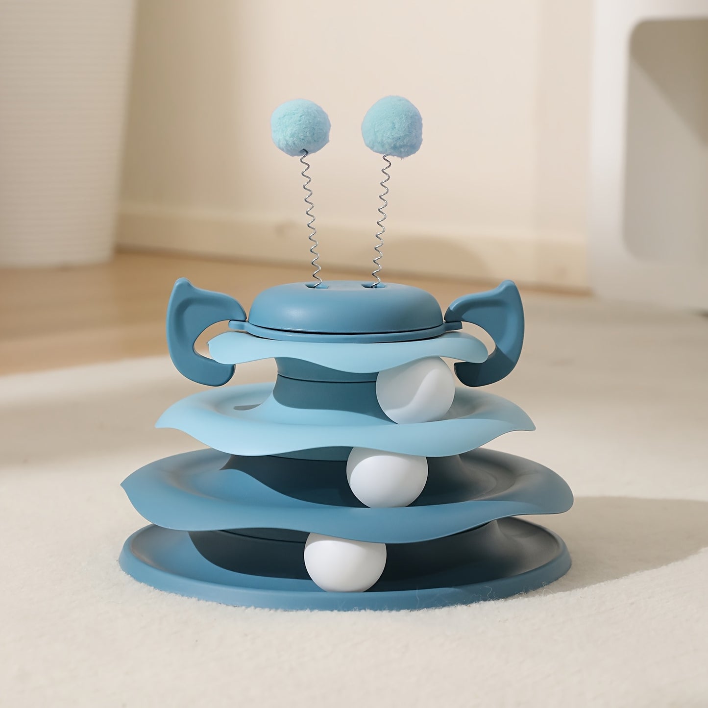 Bees Game Plate Ice Cream Cat Toy - Uncharged, No Battery, Plastic Material