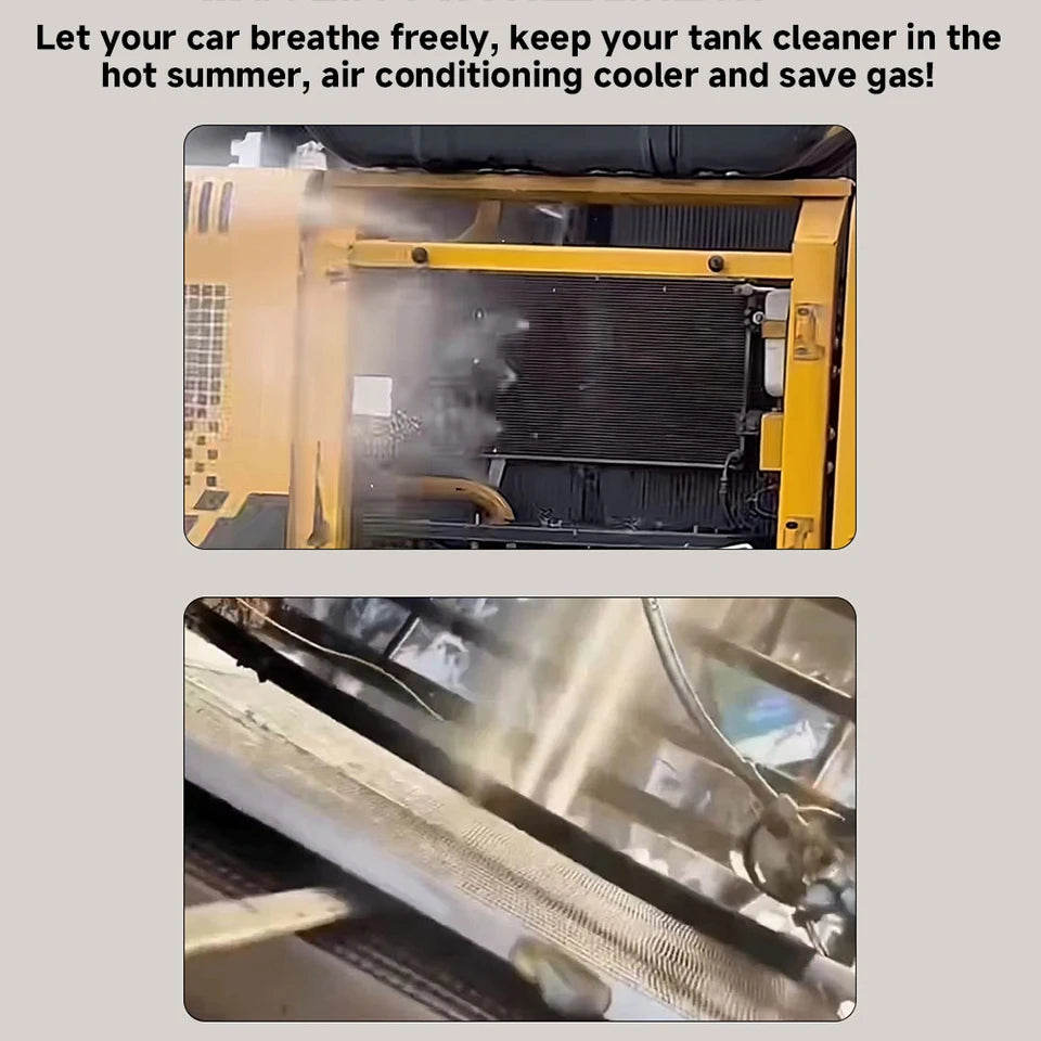 Heavy-Duty Vehicle Water Tank Removal-Free Radiator Condenser Cleaning Tool Water and Steam Dual-Use With 1/4  for Large Trucks