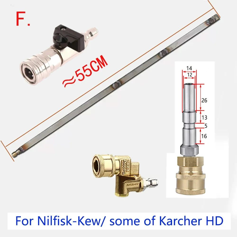 Heavy-Duty Vehicle Water Tank Removal-Free Radiator Condenser Cleaning Tool Water and Steam Dual-Use With 1/4  for Large Trucks