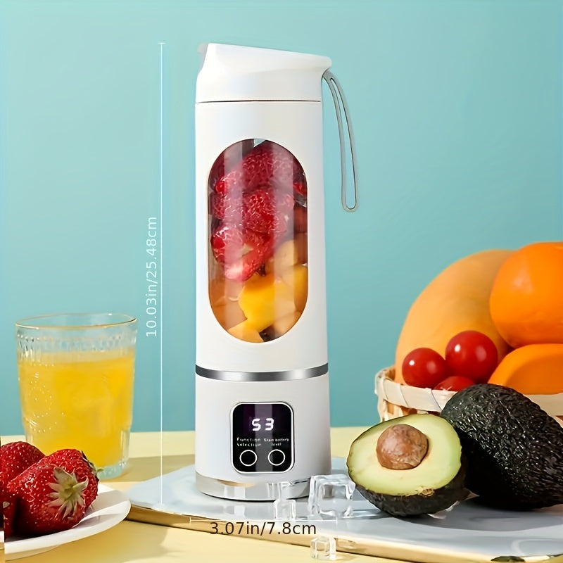 A Portable USB Rechargeable Blender And Juicer That Is Easy to Clean, Ideal for Making Fruit And Vegetable Drinks, Milkshakes, with Sizes Varying from 10.14 Ounces to 16.91 Ounces.