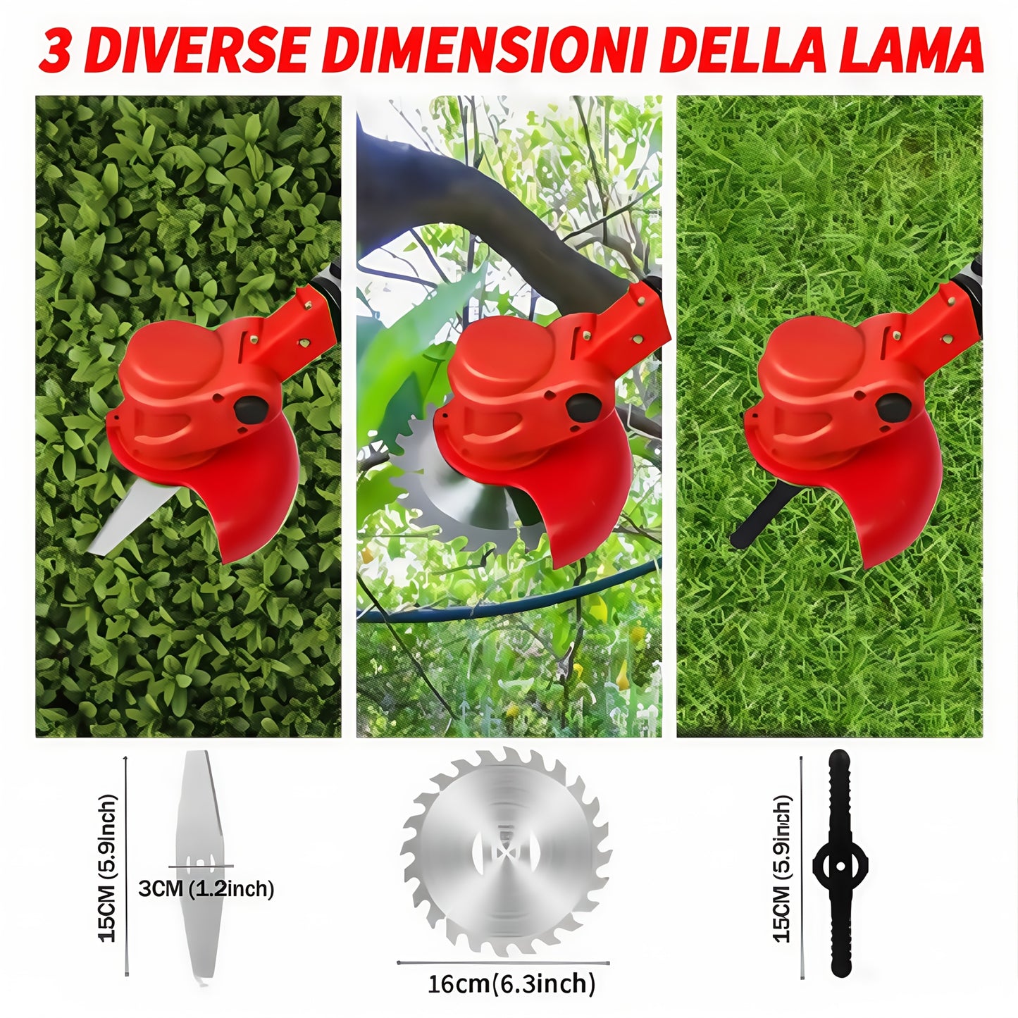 2025 New Cordless Electric Lawn Mower, Weed Eater/ Cordless Lawn Mower with 3 Models Blades And High Capacity Lithium-ion Battery, Lots Of Freebies, Suitable for Lawn Yard Garden, Family Birthday Gifts, Gifts for Dad Husband, Father's Day Gifts.