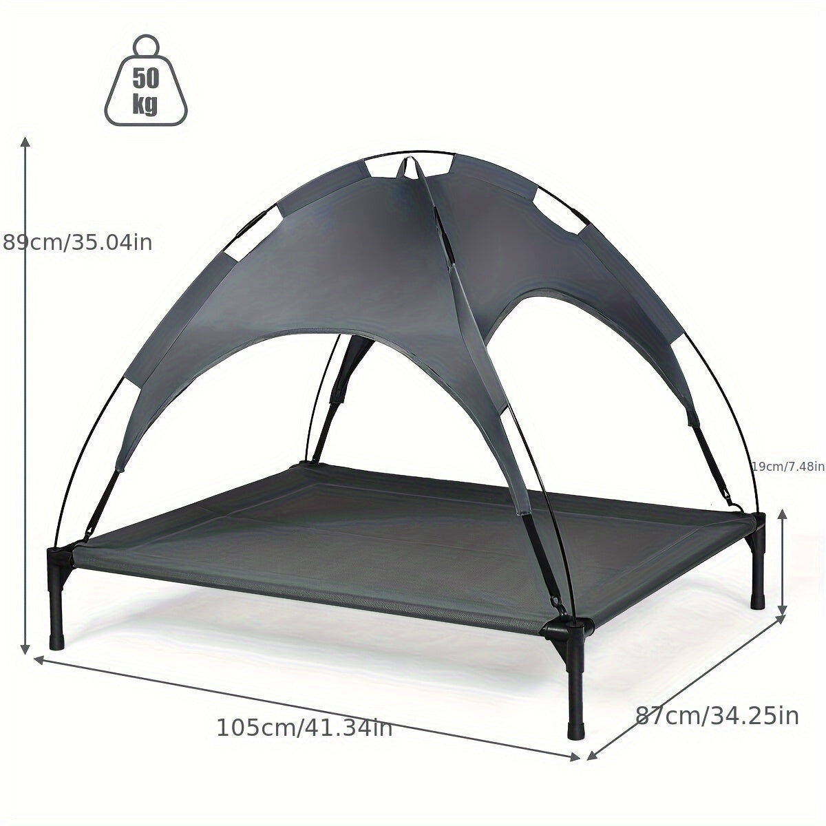 Costway Exlarge Elevated Raised Dog Pet Bed Cot Puppy Tent Waterproof Removeable Canopy