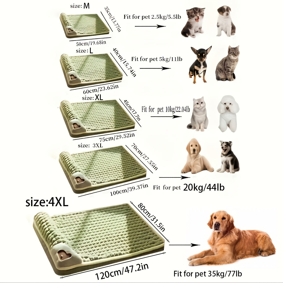 Comfortable Thickened Cat Bed, Dog Bed, Cat Sleeping Pad, Cat Step Milk Pad, Detachable And Washable Cat Sofa for Extra Dog Cat to Extra Large Dog Cat