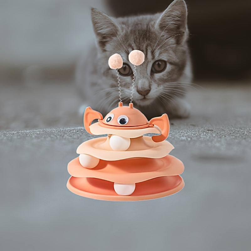 Bees Game Plate Ice Cream Cat Toy - Uncharged, No Battery, Plastic Material