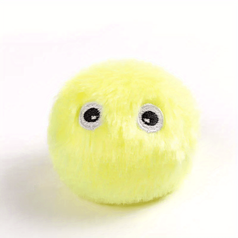 [Interactive Plush Toy] Interactive Plush Toy Ball for Cats - a Self-Entertaining Gadget That Makes Sounds - a Training Toy That Fluffy Cats Adore