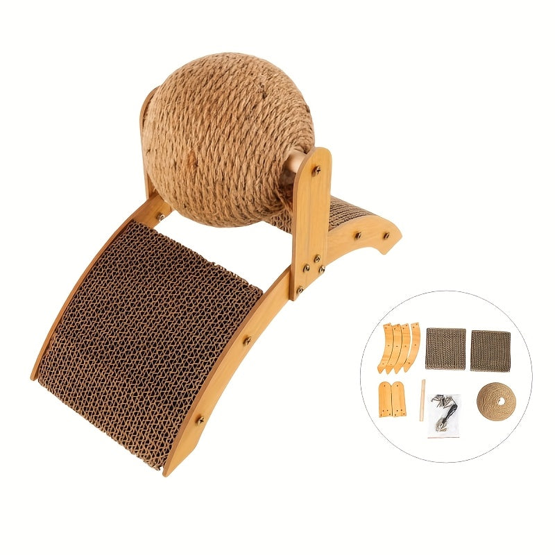 Cat Scratch Ball Cat Scratching Toy Inclined Scratcher Rope Ball Suitable for Indoor Cats Interactive Pet Toy