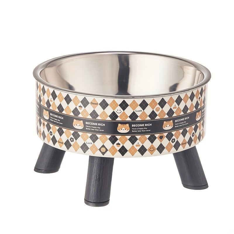 Cat Bowl, Elevated Stainless Steel Feeder with Non-Slip Base, 13.5 Ounce Cat Water Bowl, Pet Feeding or Water Bowl, Suitable for Cats and Small Dogs Feeding Bowl for Neck Protection