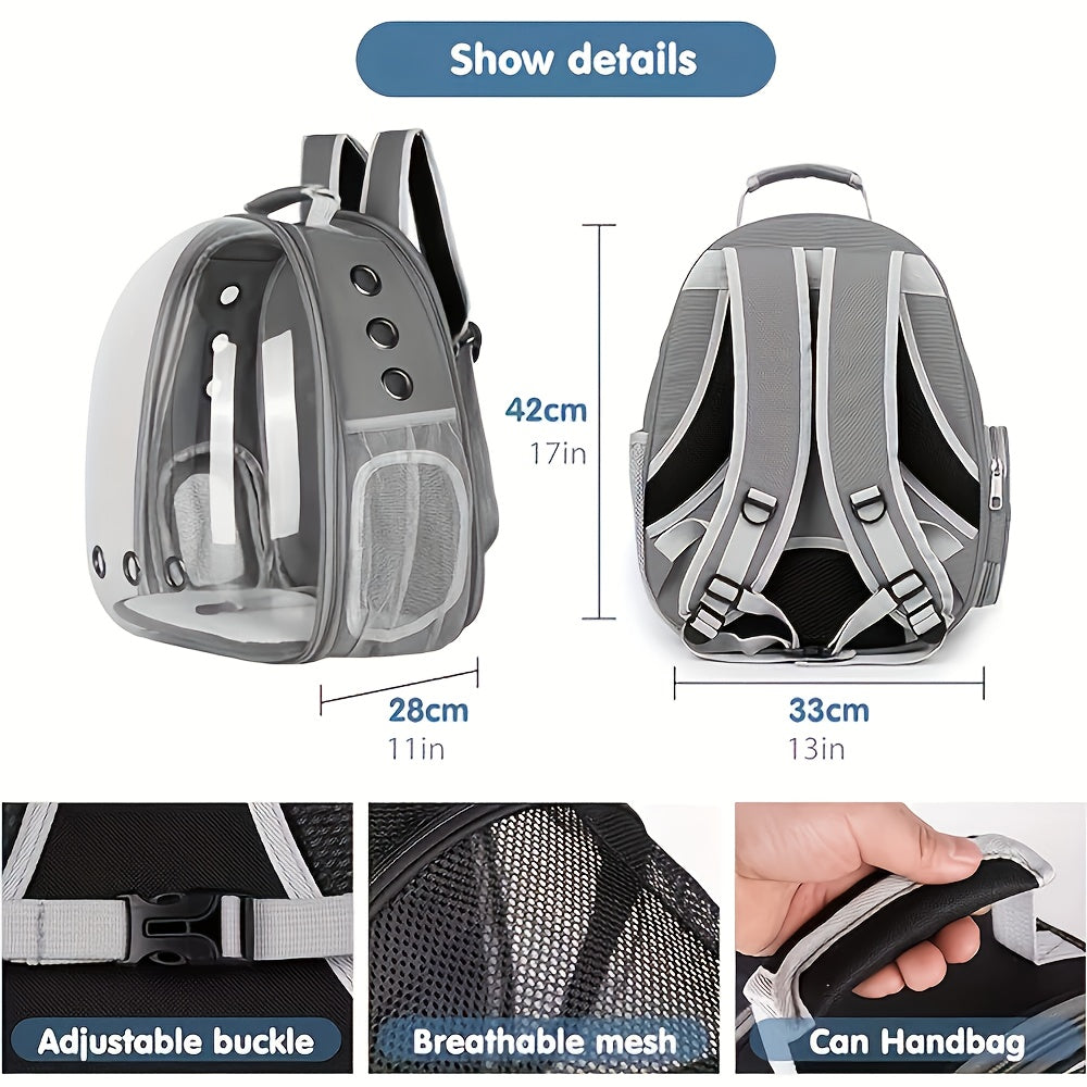 Astronaut Window Dog Cat Carrier Breathable Transparent Backpack Pet Travel Bag