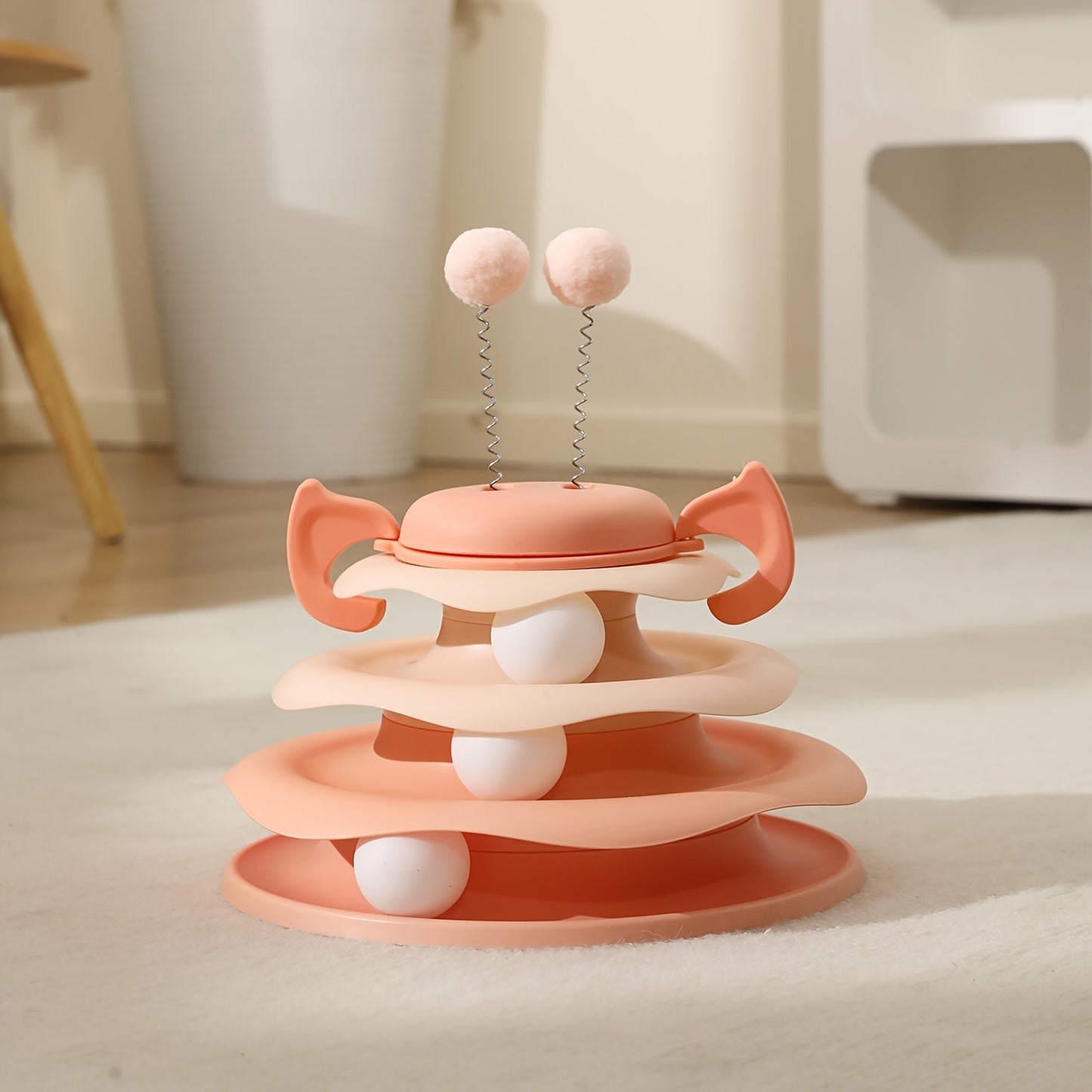 Bees Game Plate Ice Cream Cat Toy - Uncharged, No Battery, Plastic Material